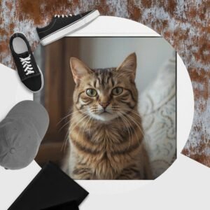 sleek and durable round mouse pad