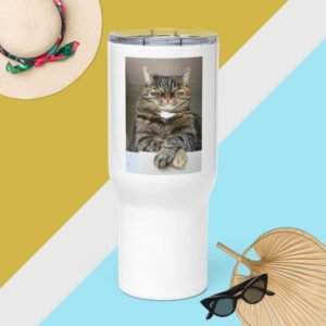 FunnyCats Travel Mug with Handle – Adventure-Ready Hydration