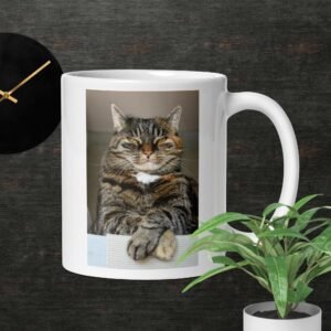 FunnyCats White Glossy Mug – Shine with Every Sip